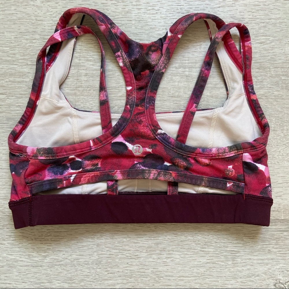 Lululemon Splendour Bra Poppy Petals Berry Rumble - Picture 4 of 11